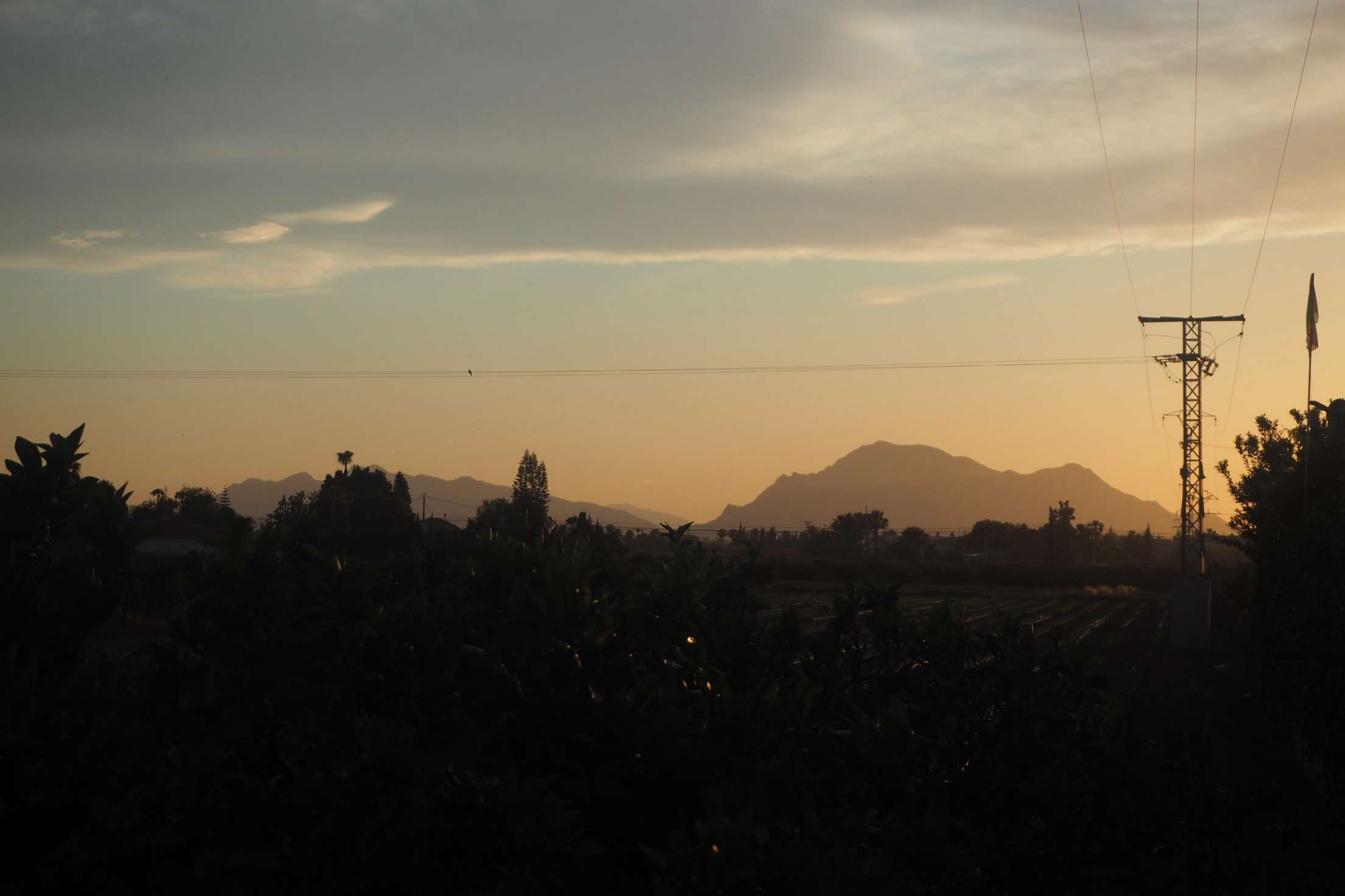 Auringonlaskumaisema.
